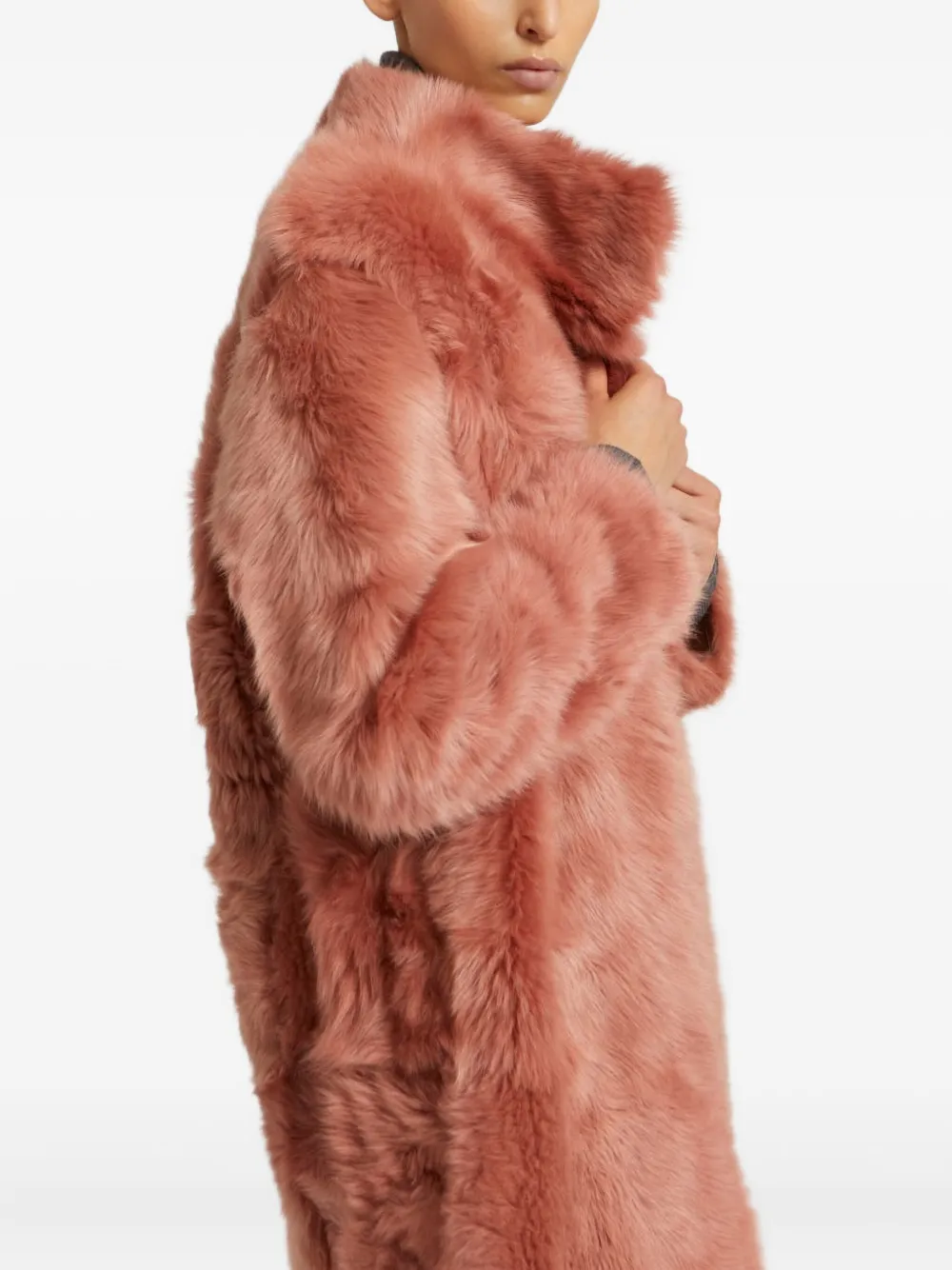 Yves Salomon Jas van lamswol Roze