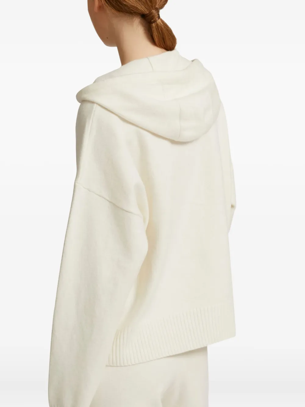 Yves Salomon Hooded Pocket Sweater In Neutral