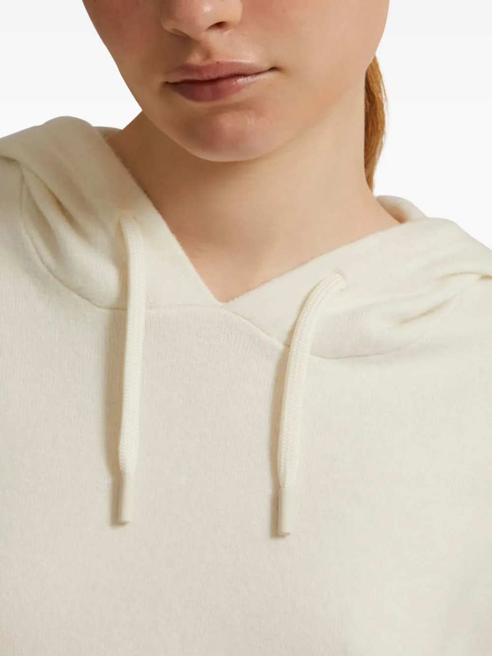 Yves Salomon Hooded Pocket Sweater In Neutral