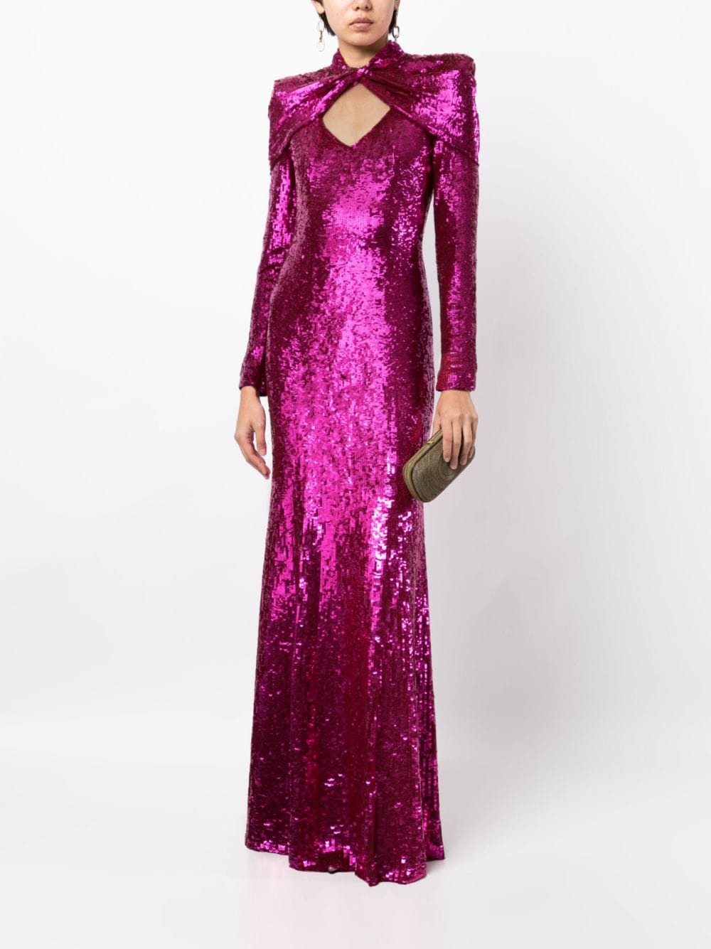 Jenny Packham Avondjurk met cape - Roze