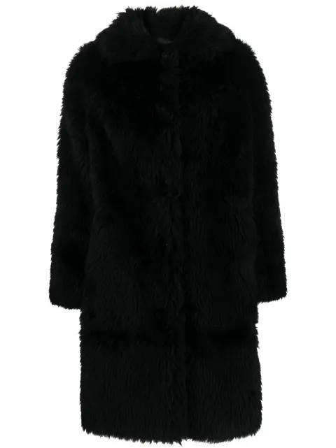 Yves Salomon faux-fur wool-blend coat