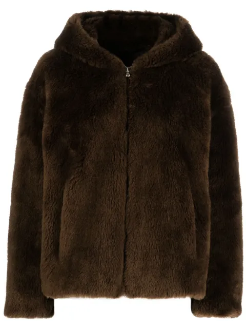 Yves Salomon woven wool hooded jacket