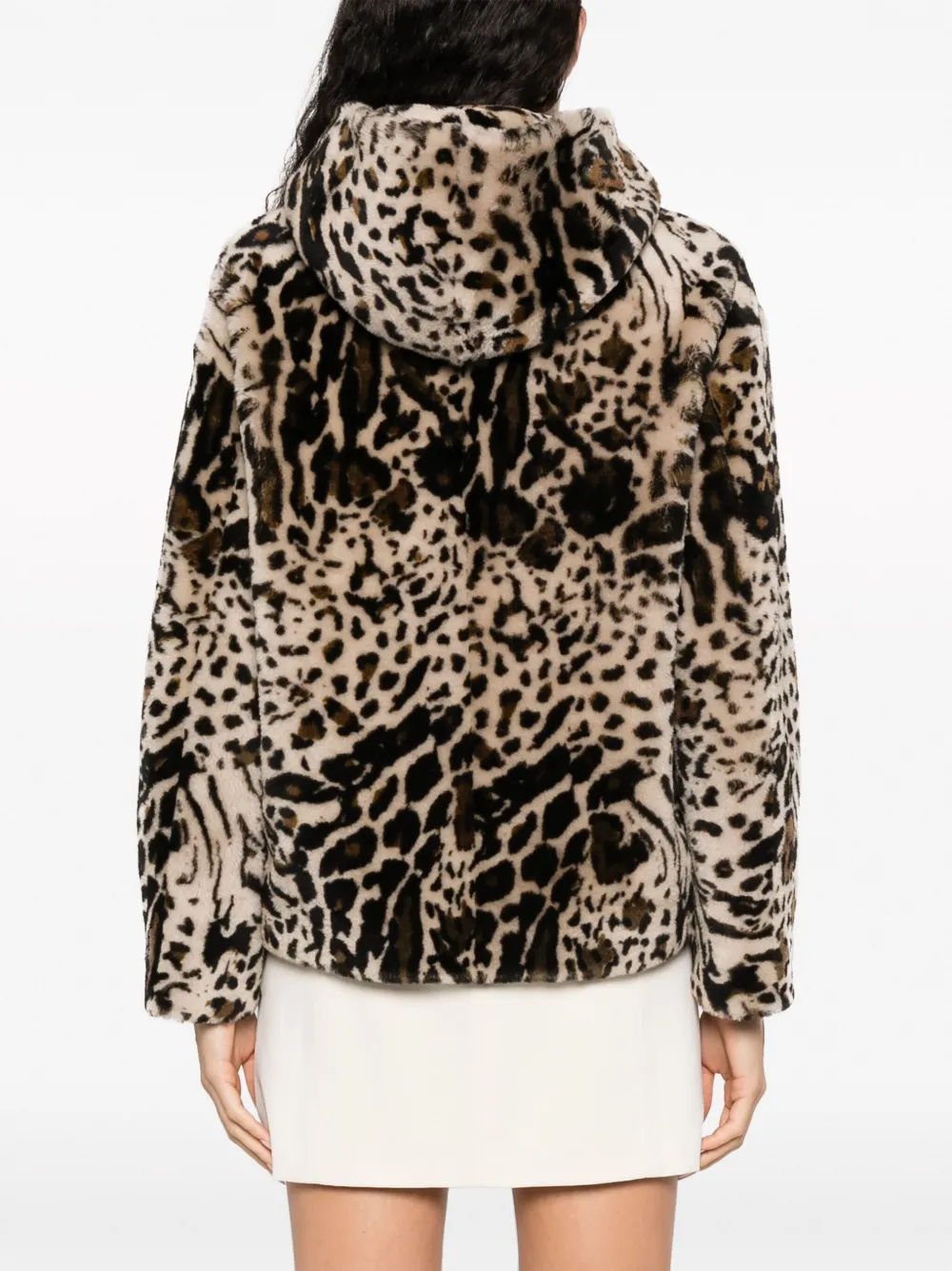 Yves Salomon Jack met luipaardprint Beige