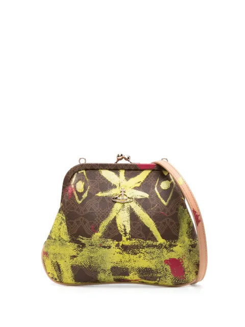 Vivienne Westwood graphic-print leather clutch bag