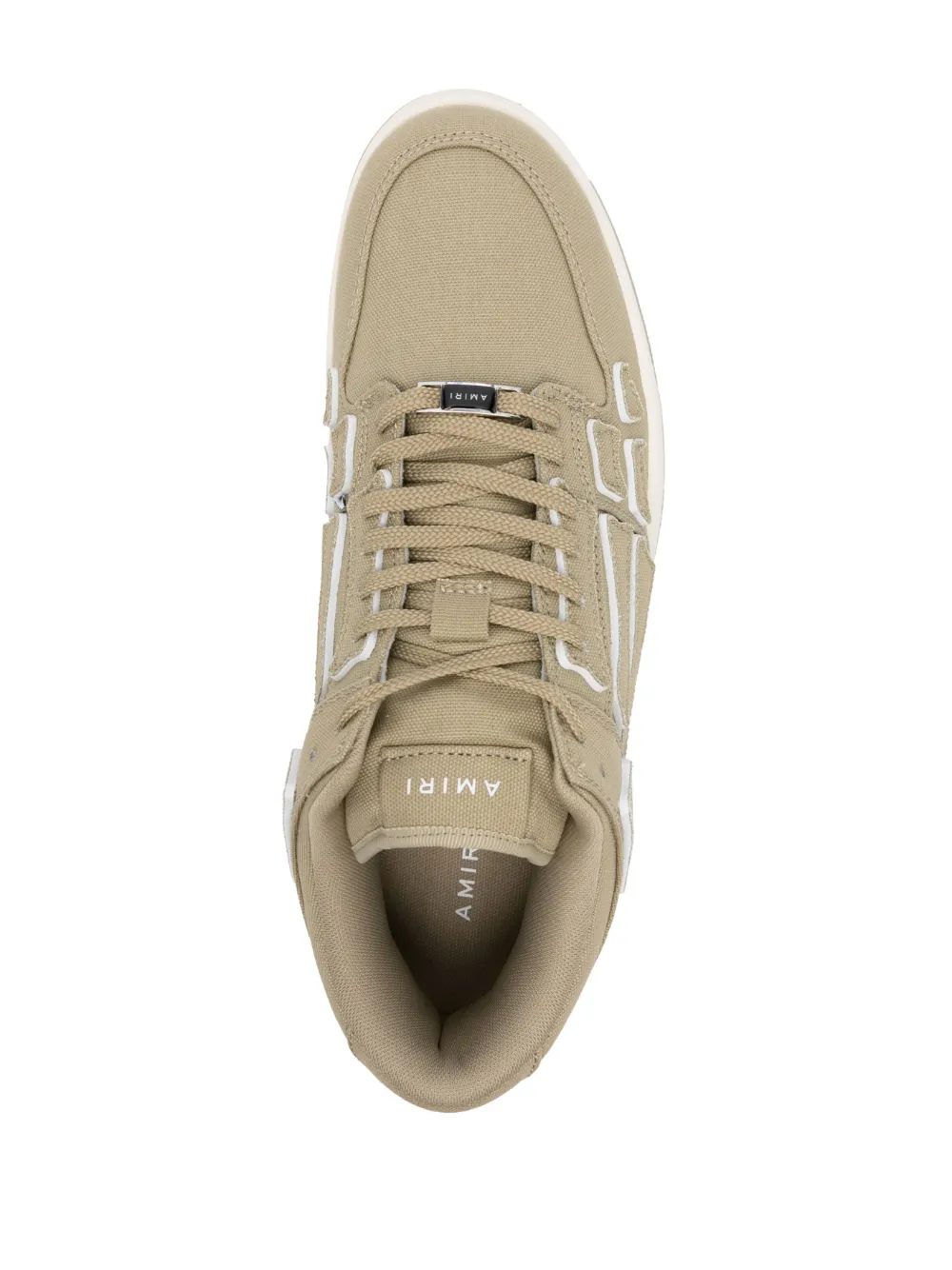 Amiri Skel Canvas Sneakers In Grün