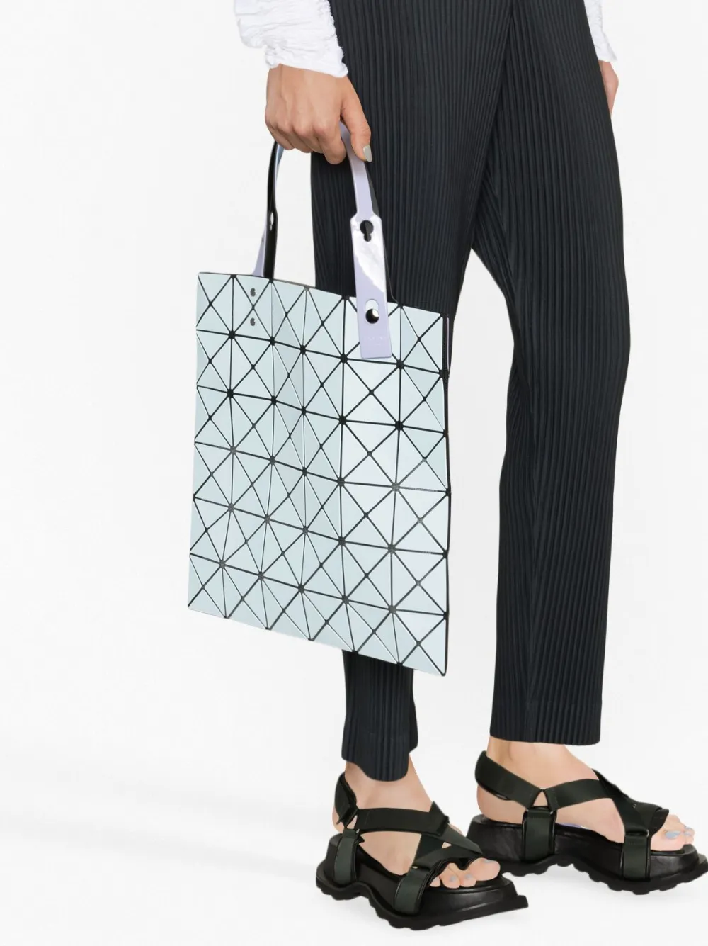 Lucent Gloss panelled tote bag