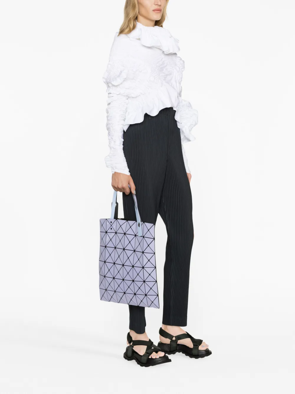 Lucent Gloss panelled tote bag