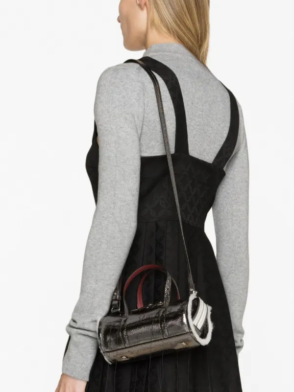 Metallic leather crossbody bag sale
