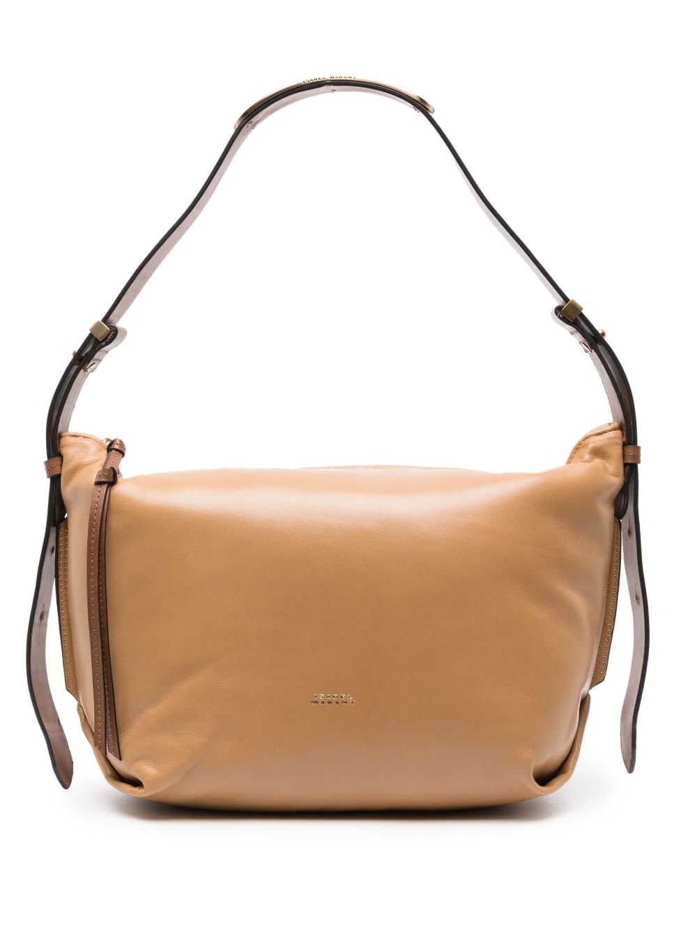 Shop Isabel Marant Leyden Leather Shoulder Bag In Neutrals