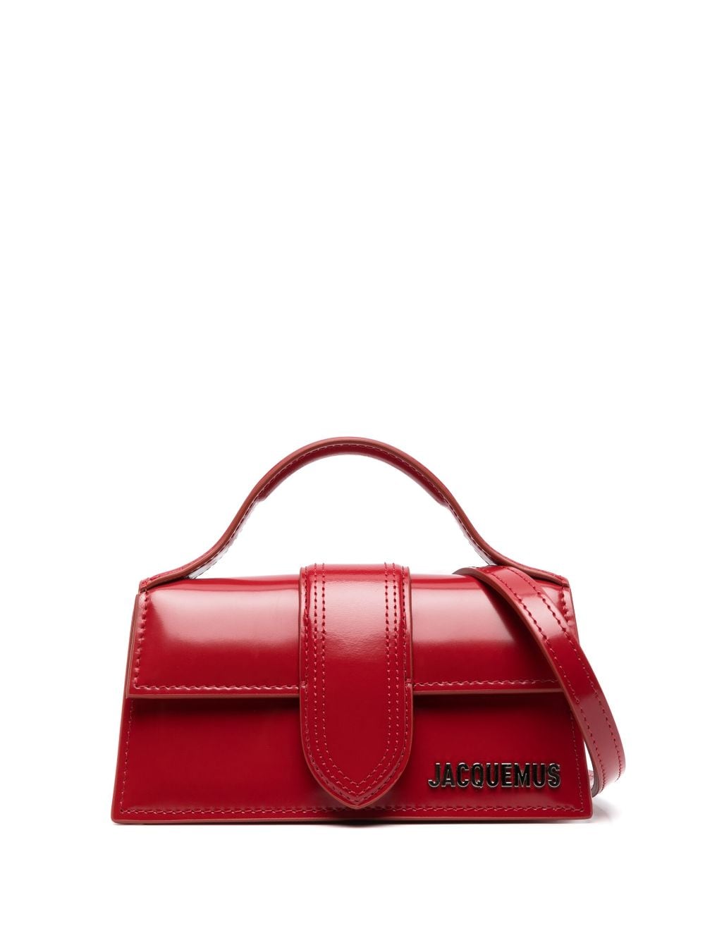 Jacquemus Le Bambino Patent-finish Crossbody Bag In Red