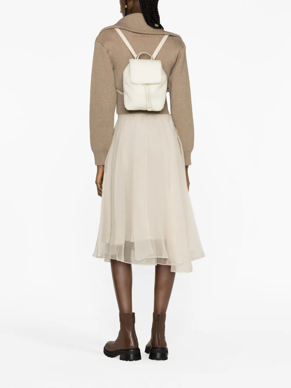 Brunello Cucinelli virgin wool-blend backpack - Beige