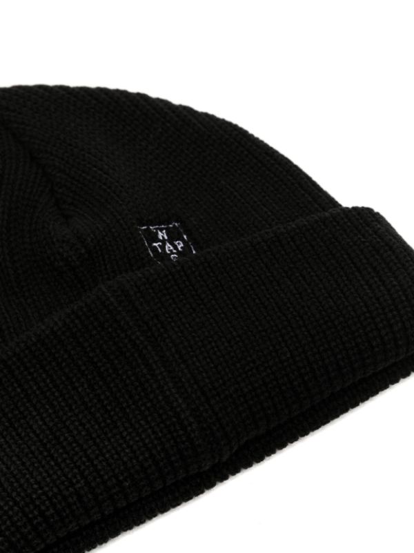 WTAPS embroidered-logo Ribbed Beanie - Farfetch