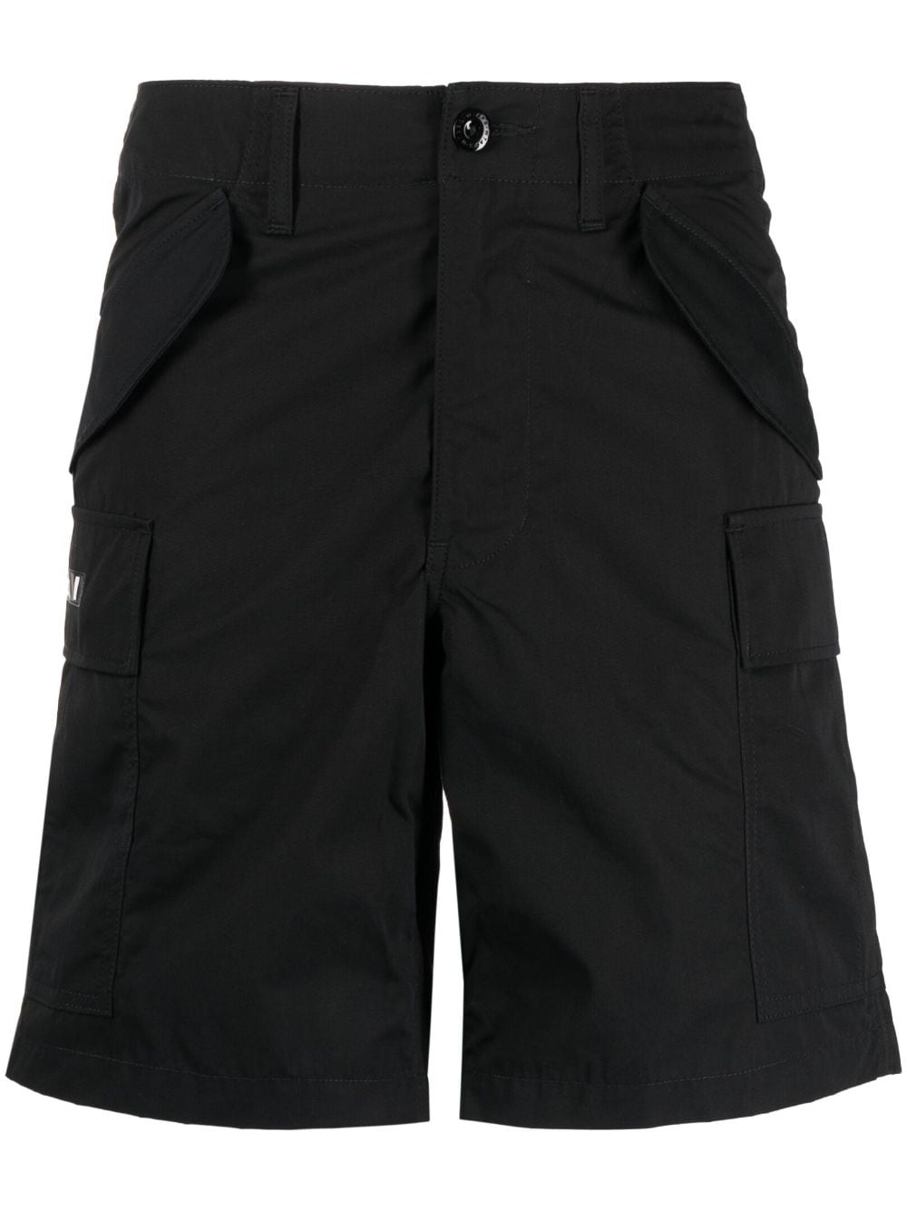 Wtaps Logo-patch Cargo Shorts In Black