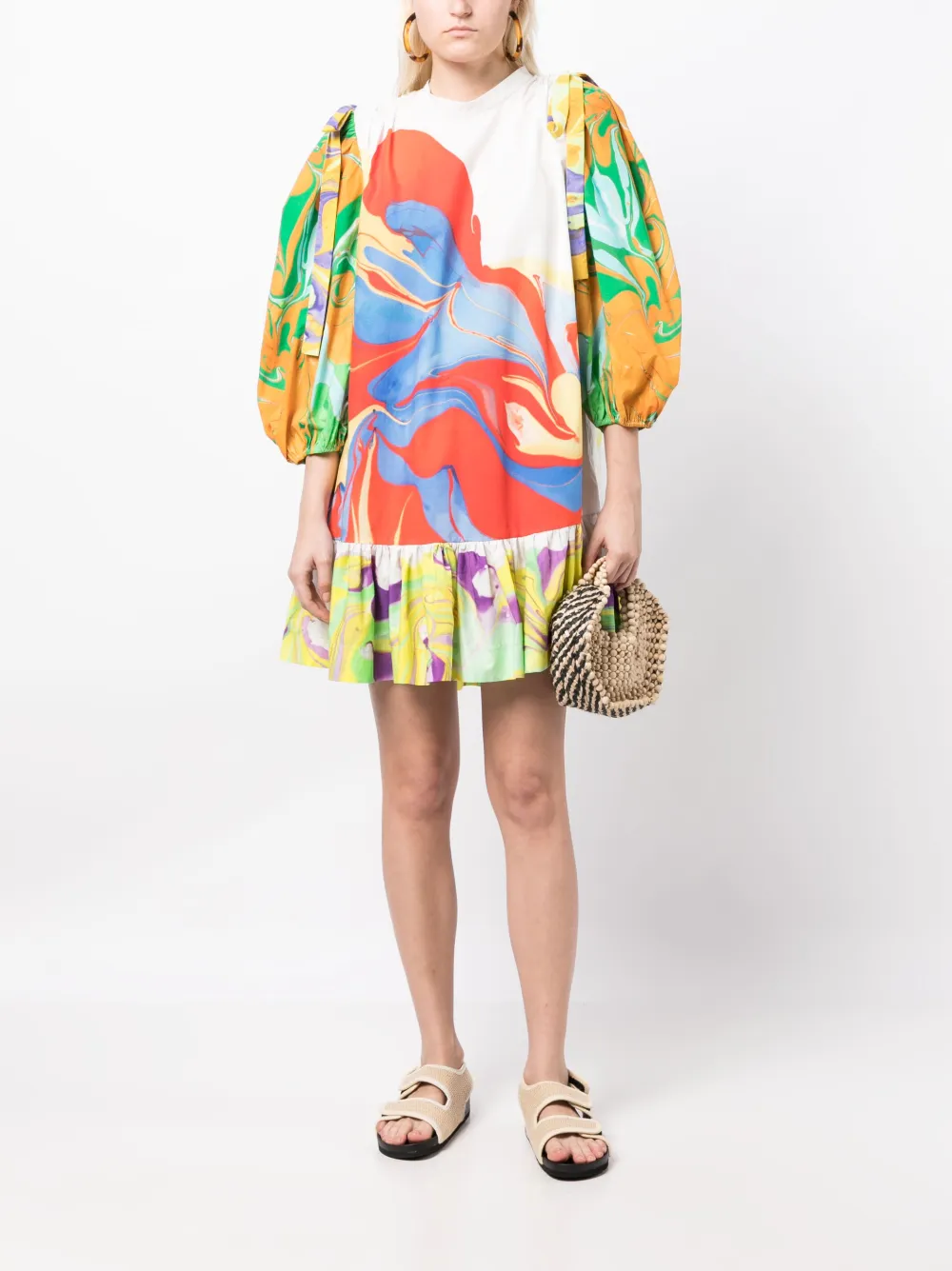 ALEMAIS Mini-jurk met print - Wit