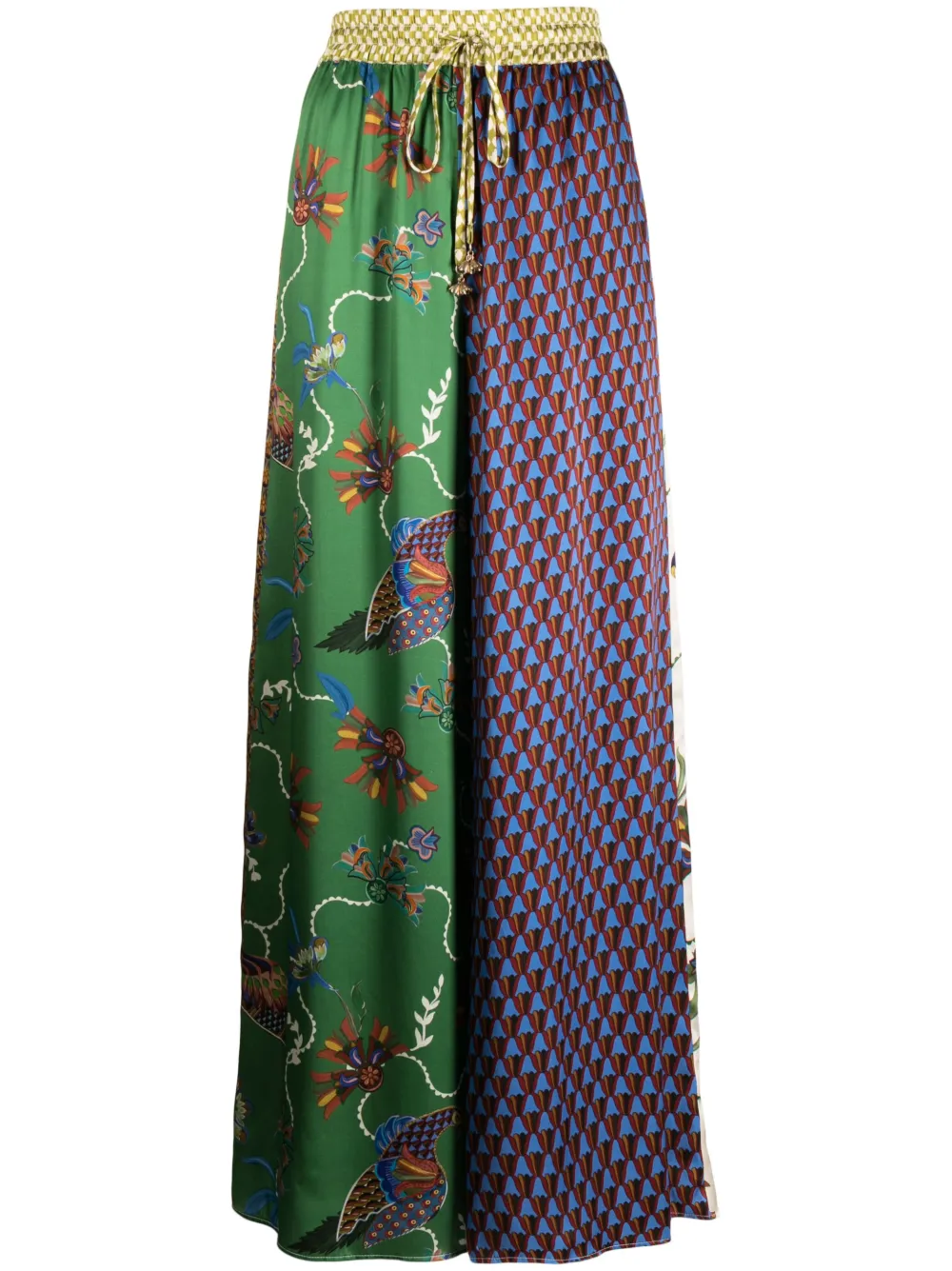 Image 1 of ALEMAIS Birdie silk palazzo trousers