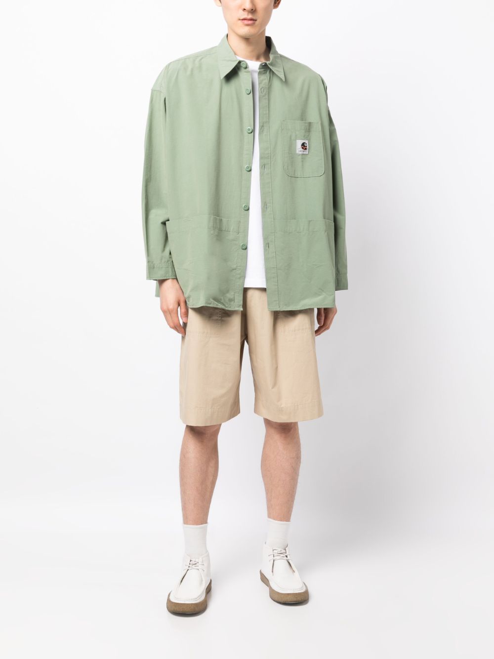 Carhartt WIP logo-patch long-sleeve shirt - Green