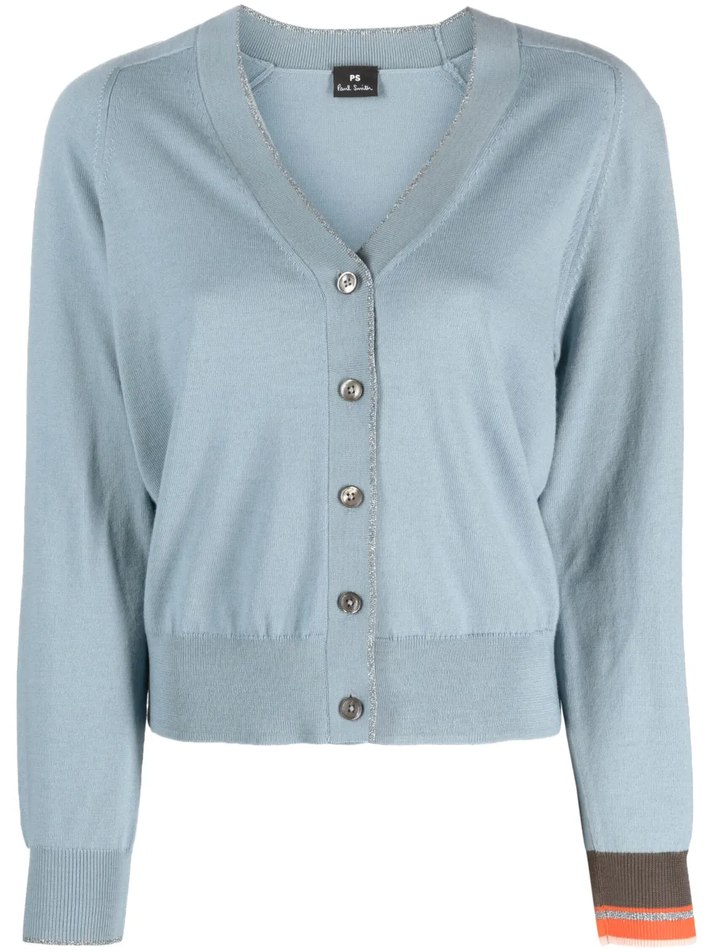 PS Paul Smith striped-cuff wool-blend cardigan