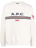 A.P.C. Adam logo-print cotton sweatshirt - Neutrals