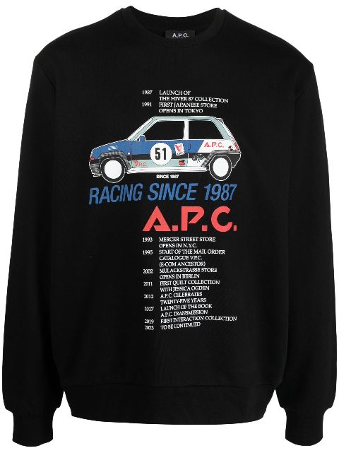 A.P.C. graphic-print cotton sweatshirt Men