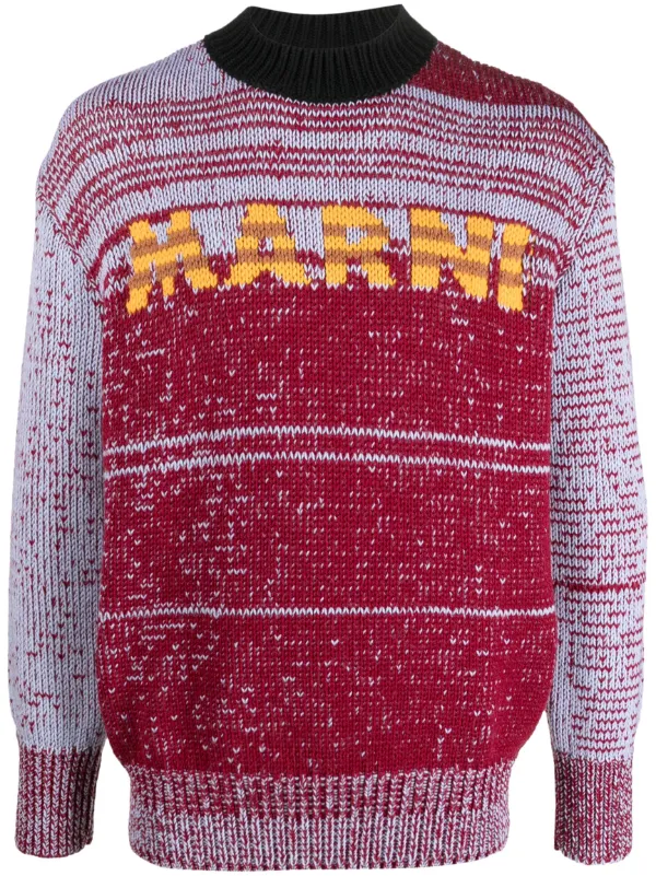【送料&関税込】Marni Blue Virgin Wool Blend Sweatshirt MARNI Mélange cable-knit wool and cotton-blend sweater | THE