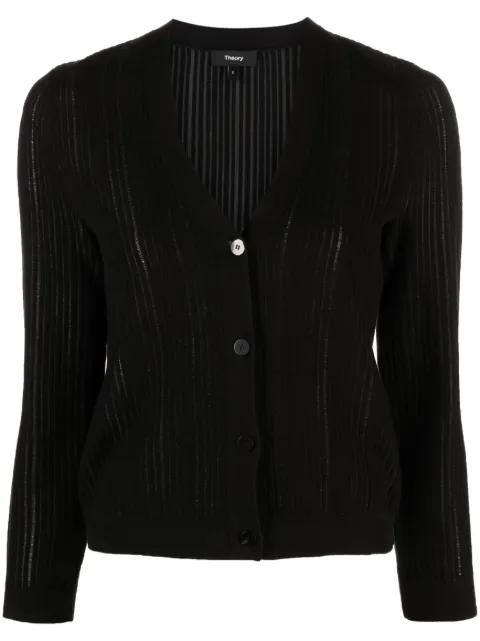 Theory - fine-knit long-sleeve cardigan