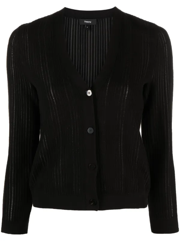 Theory fine knit long sleeve Cardigan Farfetch