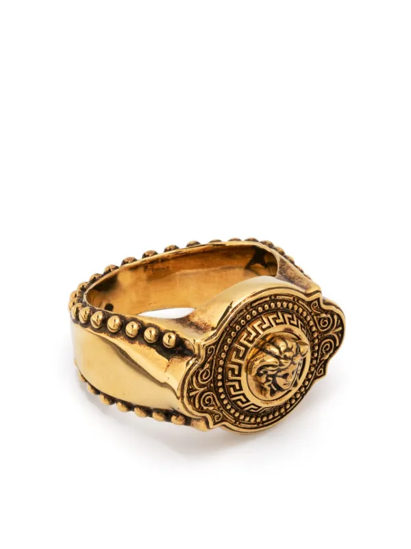 Versace La Medusa Greca Ring - Farfetch