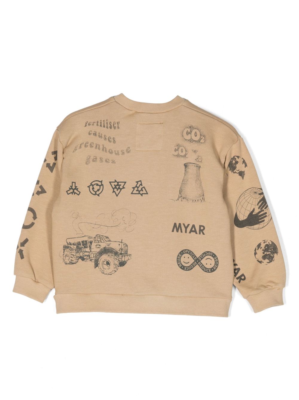 MYAR KIDS Sweater met print - Beige