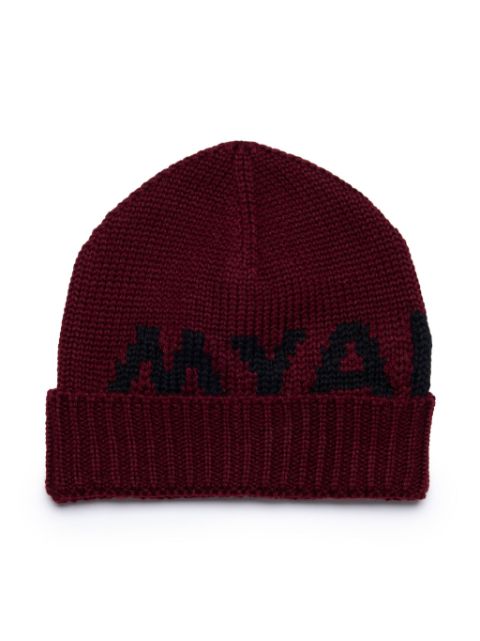 MYAR KIDS gorro tejido de canalé con logo en intarsia