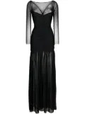 Atu Body Couture ruched tulle gown - Black