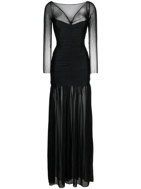 Atu Body Couture ruched tulle gown