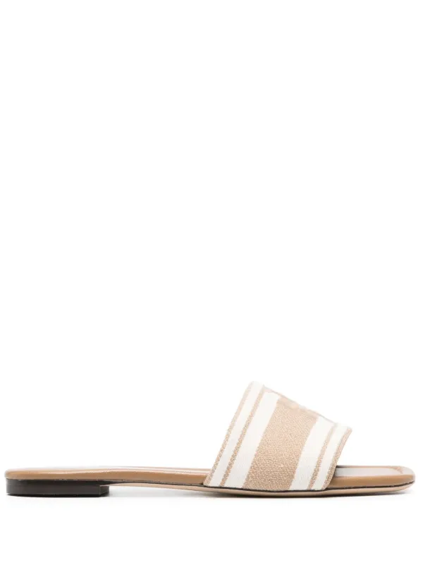 Tory burch hot sale white slides