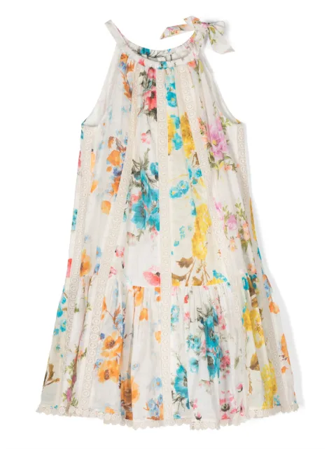 ZIMMERMANN Kids embroidered-design floral-print dress