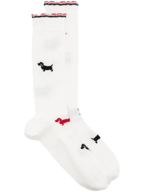 Thom Browne Hector-motif calf-length socks