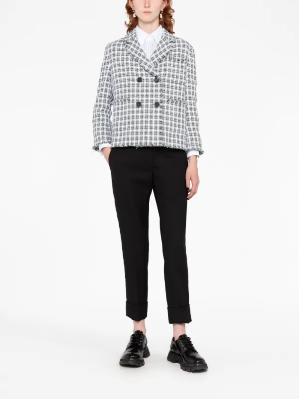 THOM BROWNE. ダブルジャケット Thom Browne ロングライン ダブルジャケット | グレー | FARFETCH JP