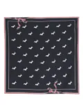 Thom Browne Hector-motif silk scarf - Blue