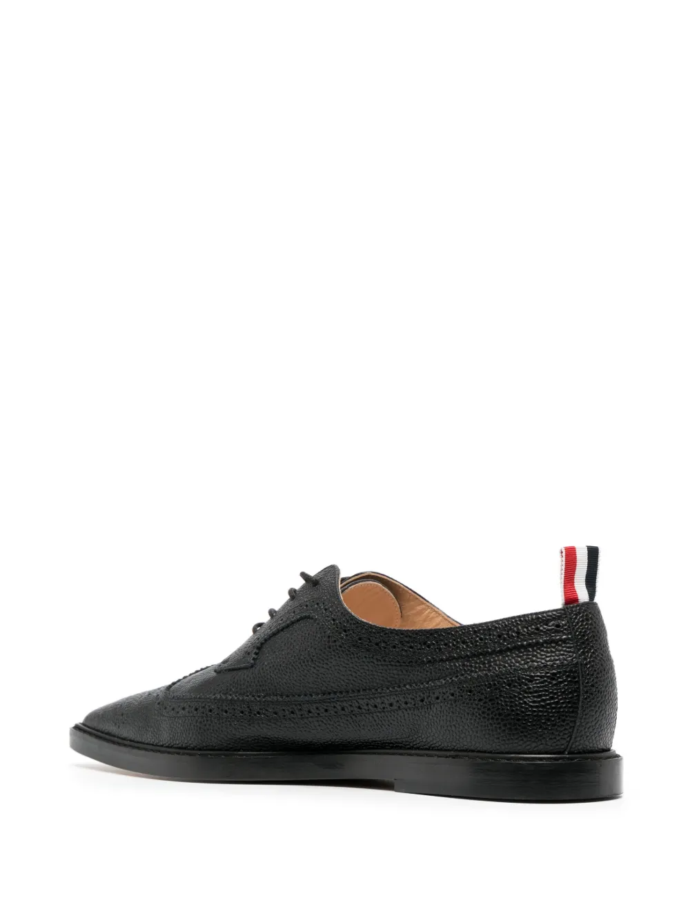 Shop Thom Browne Pointed -toe Leather Brogues In Black