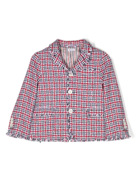 Thom Browne Kids tweed single-breasted blazer