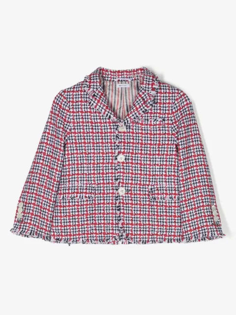Thom Browne Kids tweed single-breasted blazer