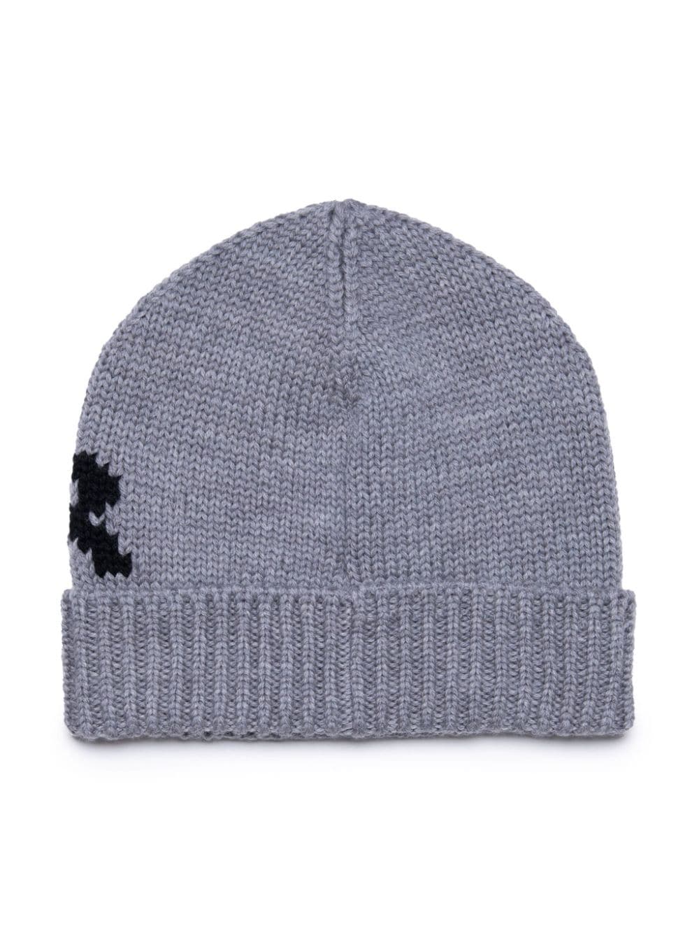 MYAR KIDS intarsia-knit logo wool beanie - Grijs