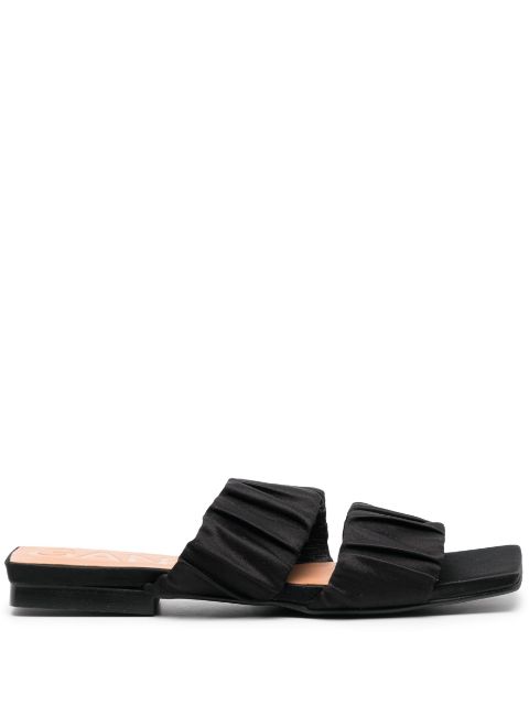 GANNI double-strap flat slides Women