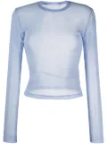 Alexander Wang Hotfix long-sleeve mesh T-shirt - Blue