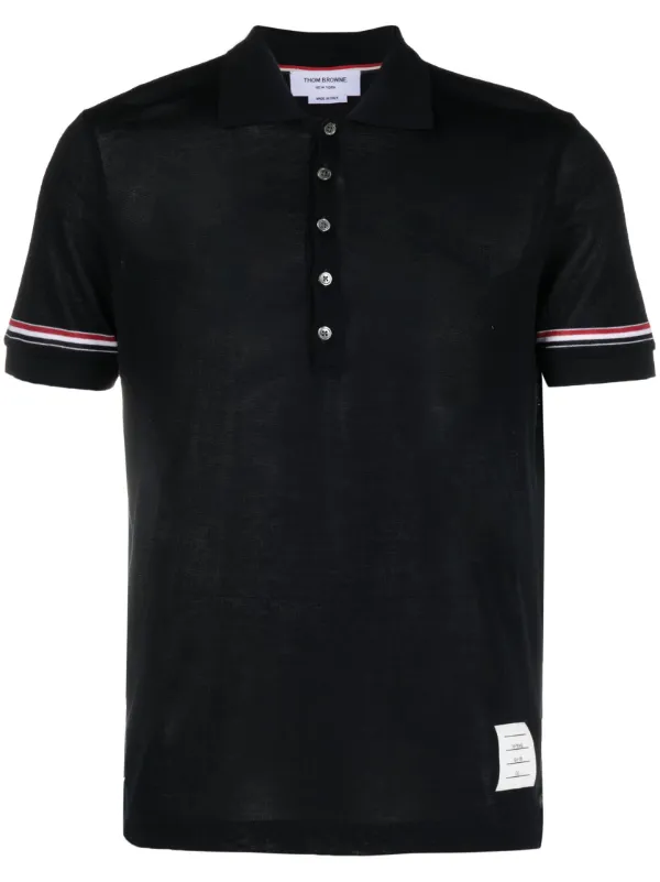 Tシャツ・カットソー THOM BROWNE SS24 'RWB' polo shirt (MJP193AJ0129 100) Thom Browne Rwb Polo Shirt - Medium Grey | Garmentory