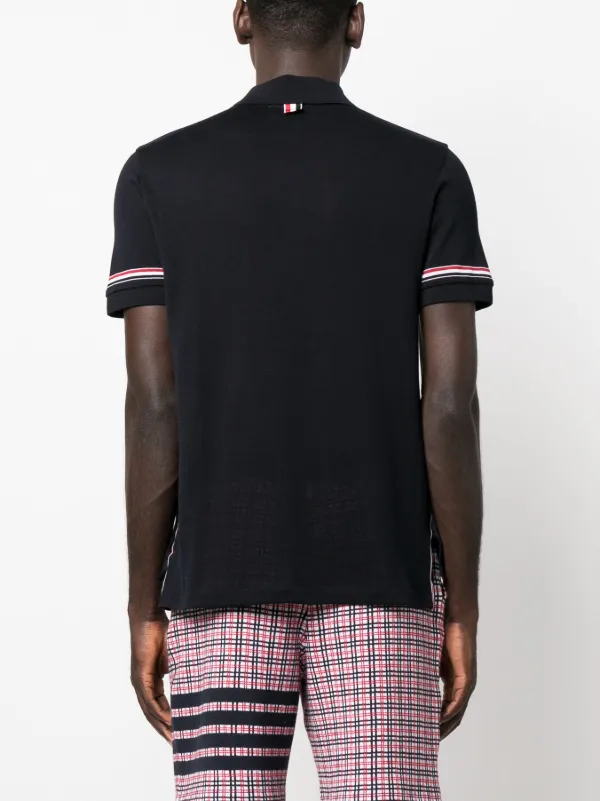 THOM BROWNE RWB 4ハ ストライフ トラック ハンツ 【関税込】 Thom Browne RWB-stripe Polo Shirt | Blue | FARFETCH JO