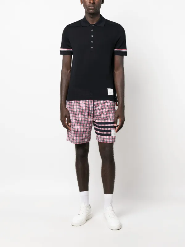THOM BROWNE RWB 4ハ ストライフ トラック ハンツ 【関税込】 Thom Browne RWB-stripe Polo Shirt | Blue | FARFETCH JO