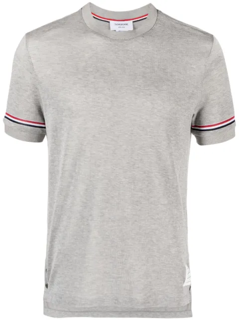 Thom Browne grosgrain-loop short-sleeve T-shirt