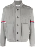Thom Browne single-breasted button-fastening shirt jacket - Grey