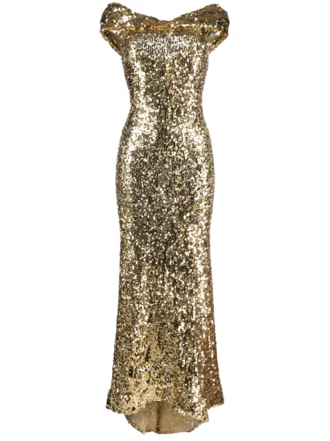 Atu Body Couture vestido largo bordado con lentejuelas