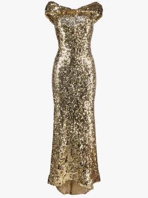 Atu Body Couture vestido largo bordado con lentejuelas