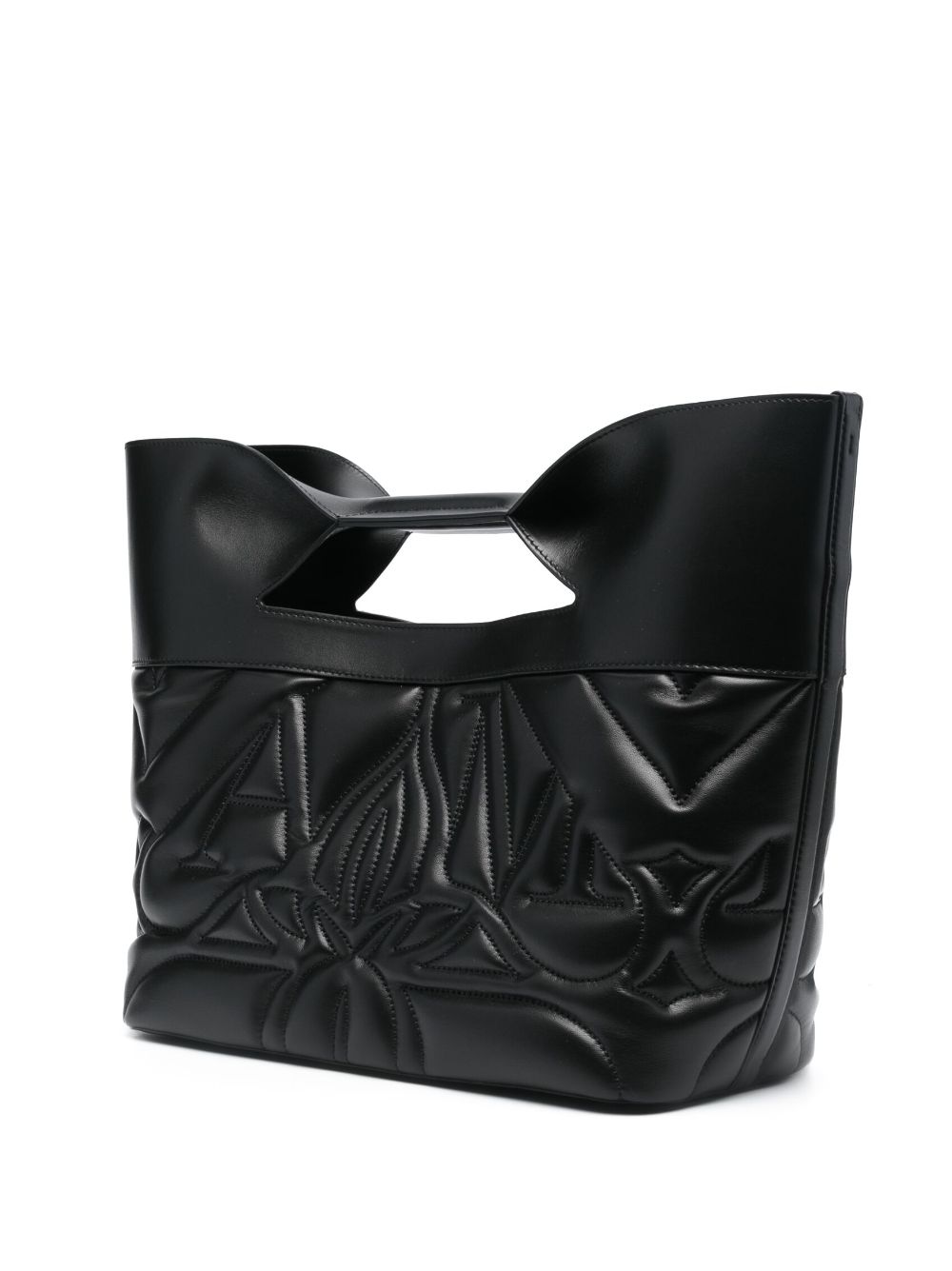 Shop Alexander Mcqueen Small The Bow Tote Bag In 黑色